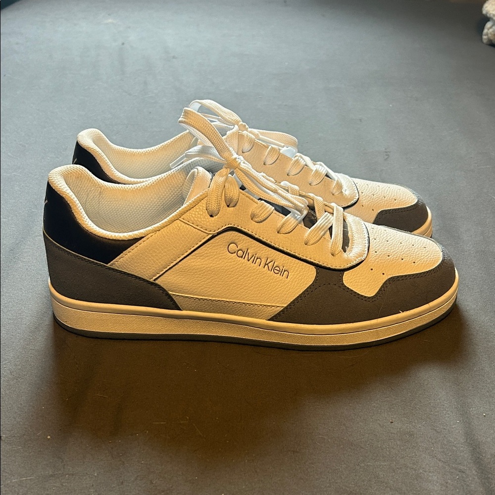 Calvin Klein Men's Aqua and White Sneakers